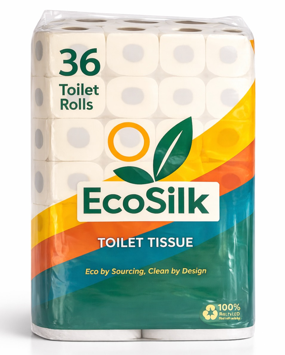 EcoSilk Toilet Rolls – 1 Pack of 4 (4 Rolls